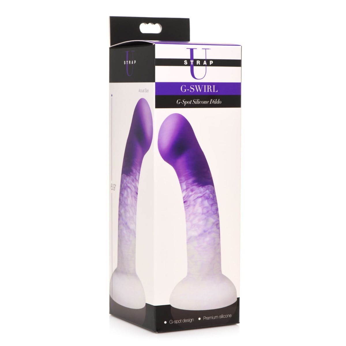 Strap U G-Swirl G-Spot Silicone Dildo - Purple - Adult Outlet