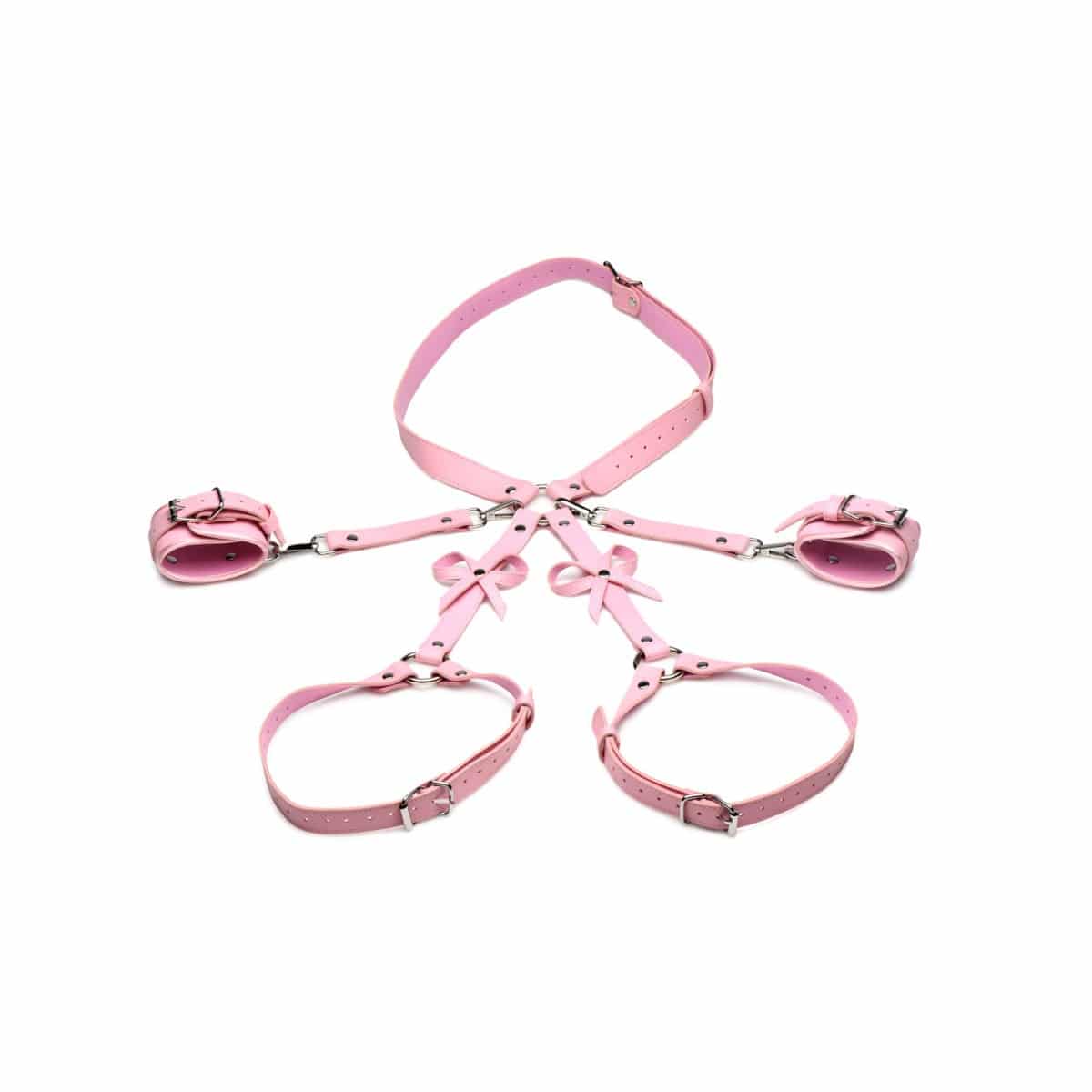 Strict Bondage Harness With Bows Pink Ml - Adult Outlet