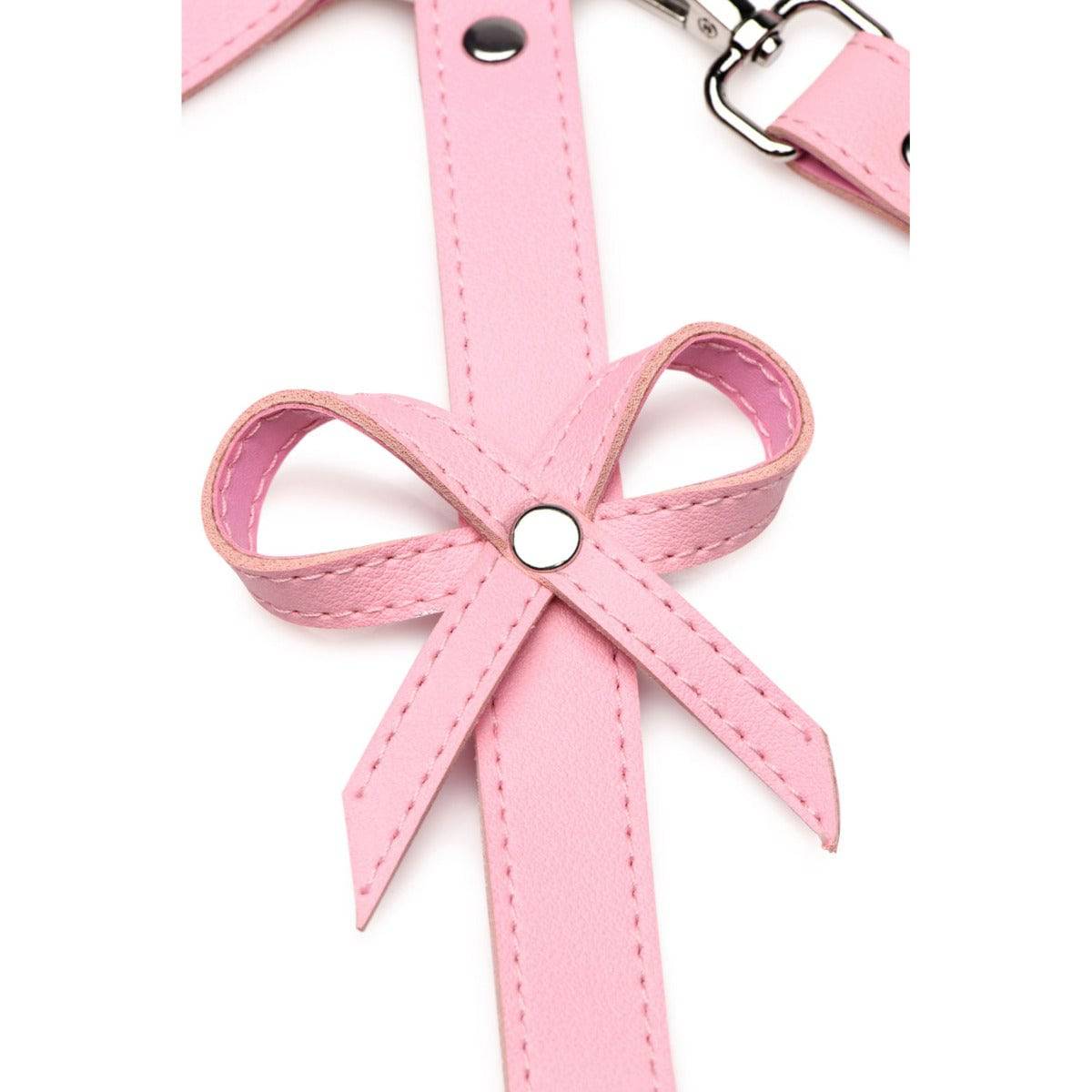 Strict Bondage Harness With Bows Pink Ml - Adult Outlet