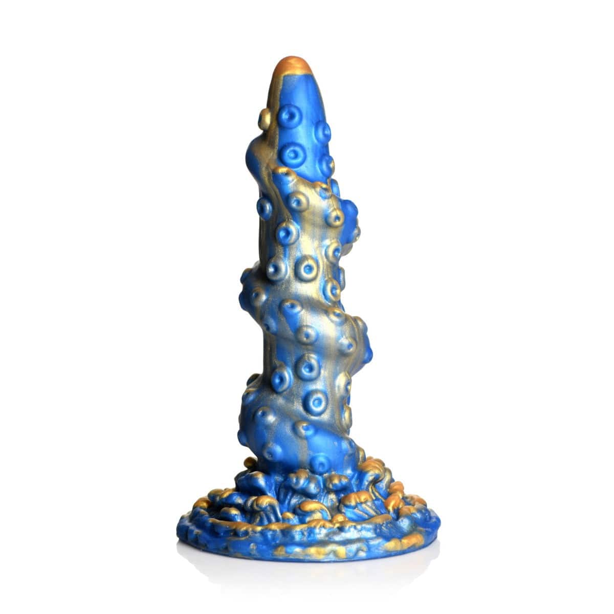 Creature Cocks Kraken Tentacled Silicone Dildo Blue Gold - Adult Outlet