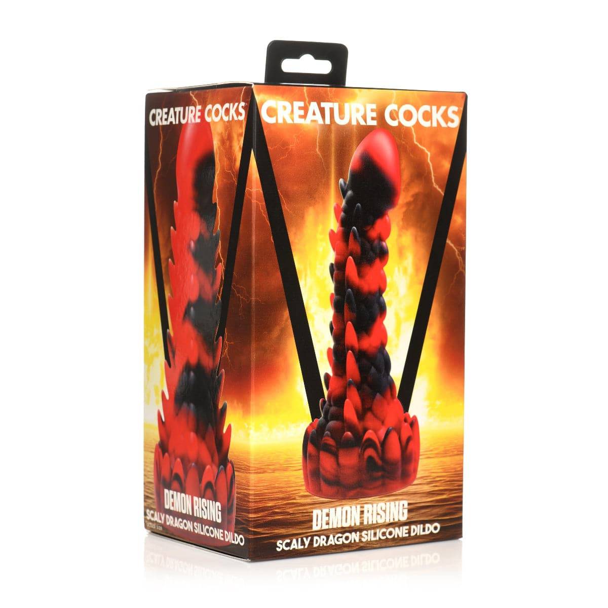 Creature Cocks Demon Rising Scaly Dragon Silicone Dildo - Adult Outlet