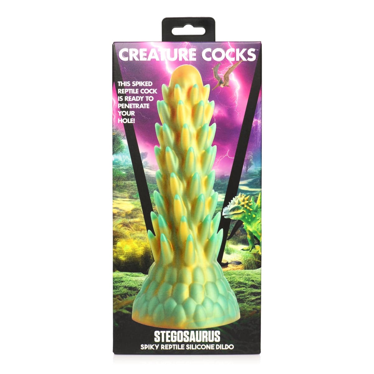 Creature Cocks Stegosaurus Spiky Reptile Silicone Dildo - Adult Outlet