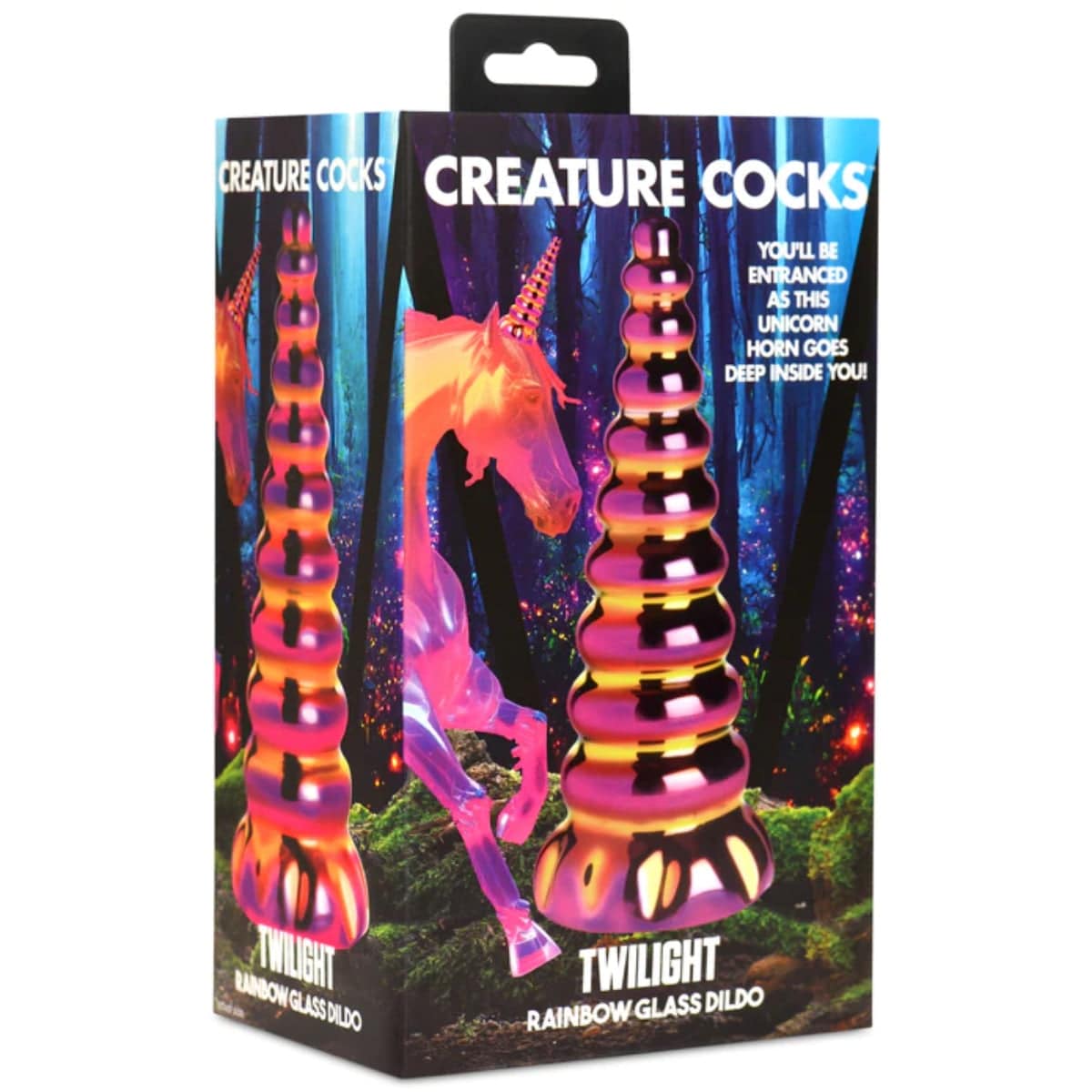 Creature Cocks Twilight Rainbow Glass Dildo - Adult Outlet