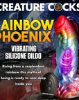 Creature Cocks Rainbow Phoenix Vibrating Silicone Dildo - Adult Outlet