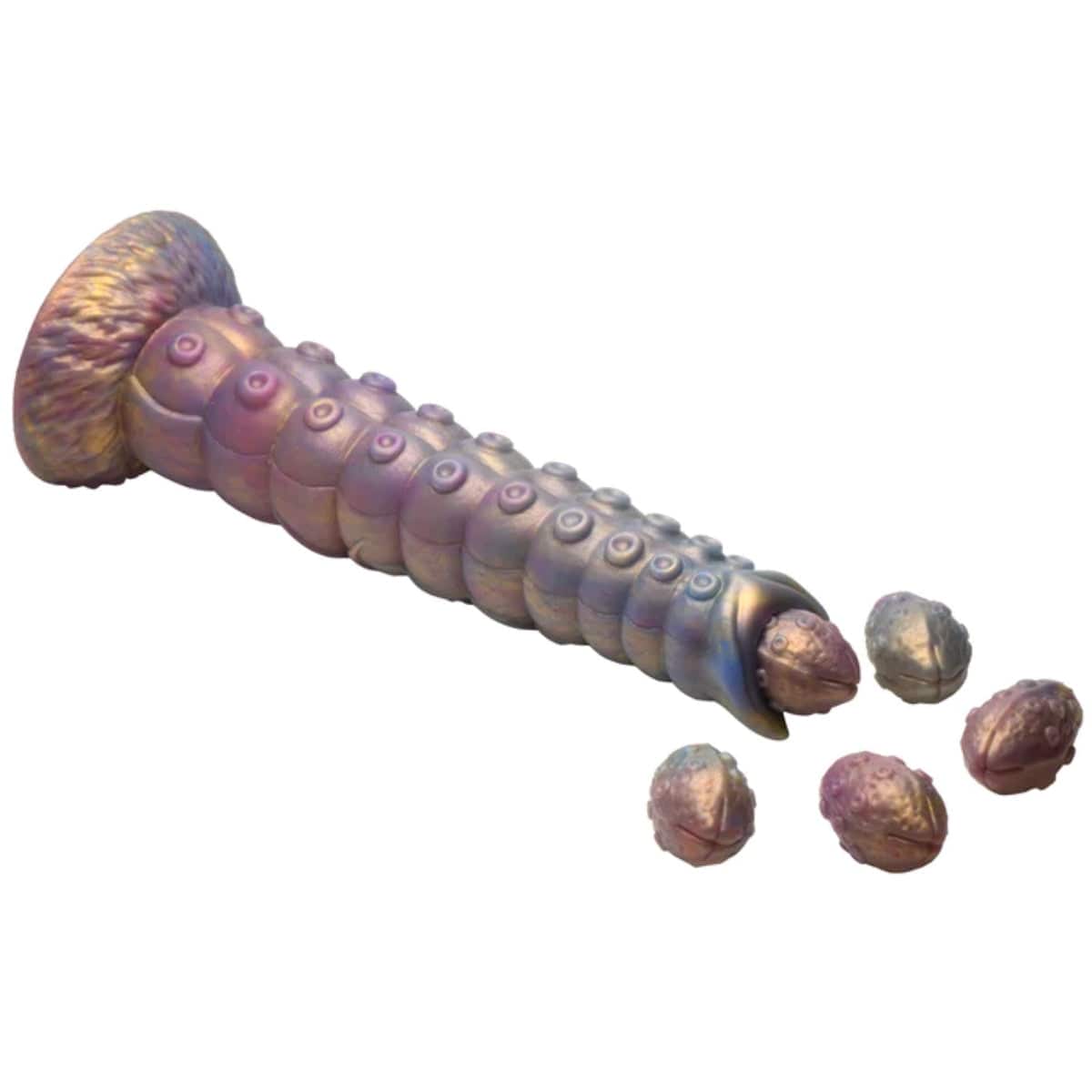 Creature Cocks Deep Invader Tentacle Ovipositor Silicone Dildo With Eggs - Adult Outlet