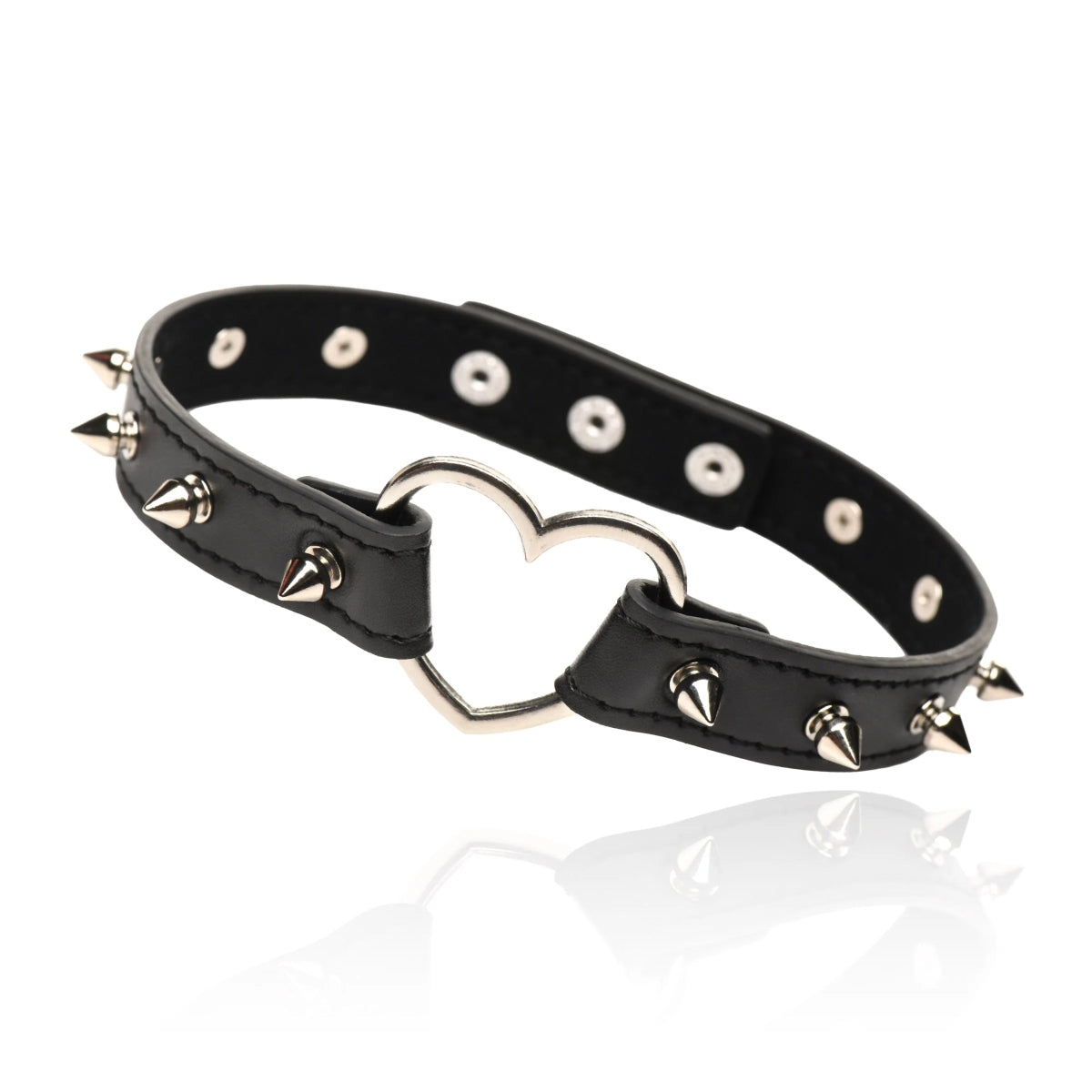 Spiked Heart Choker - Black - Adult Outlet