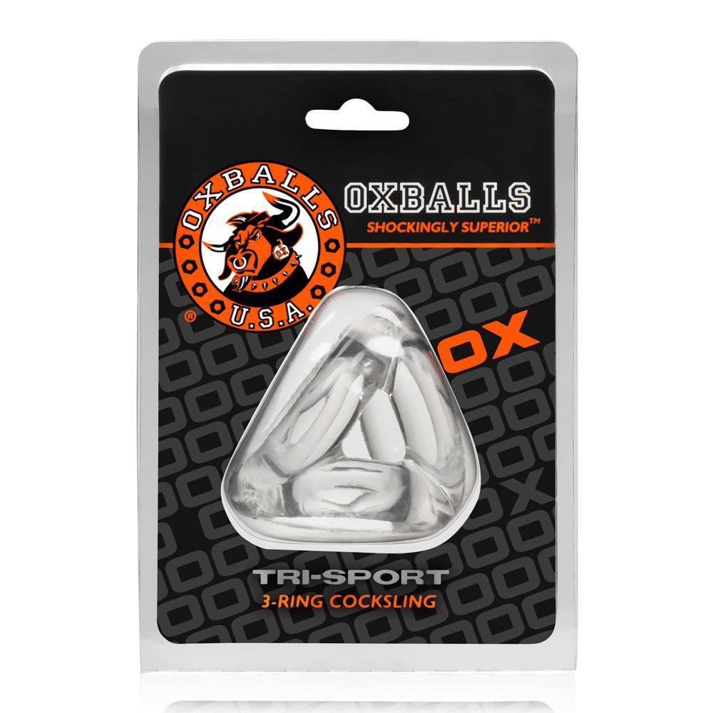 Oxballs Tri Sport Cocksling Clear - Adult Outlet