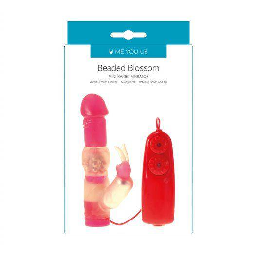 Me You Us Beaded Blossom Rabbit Vibrator Red - Adult Outlet