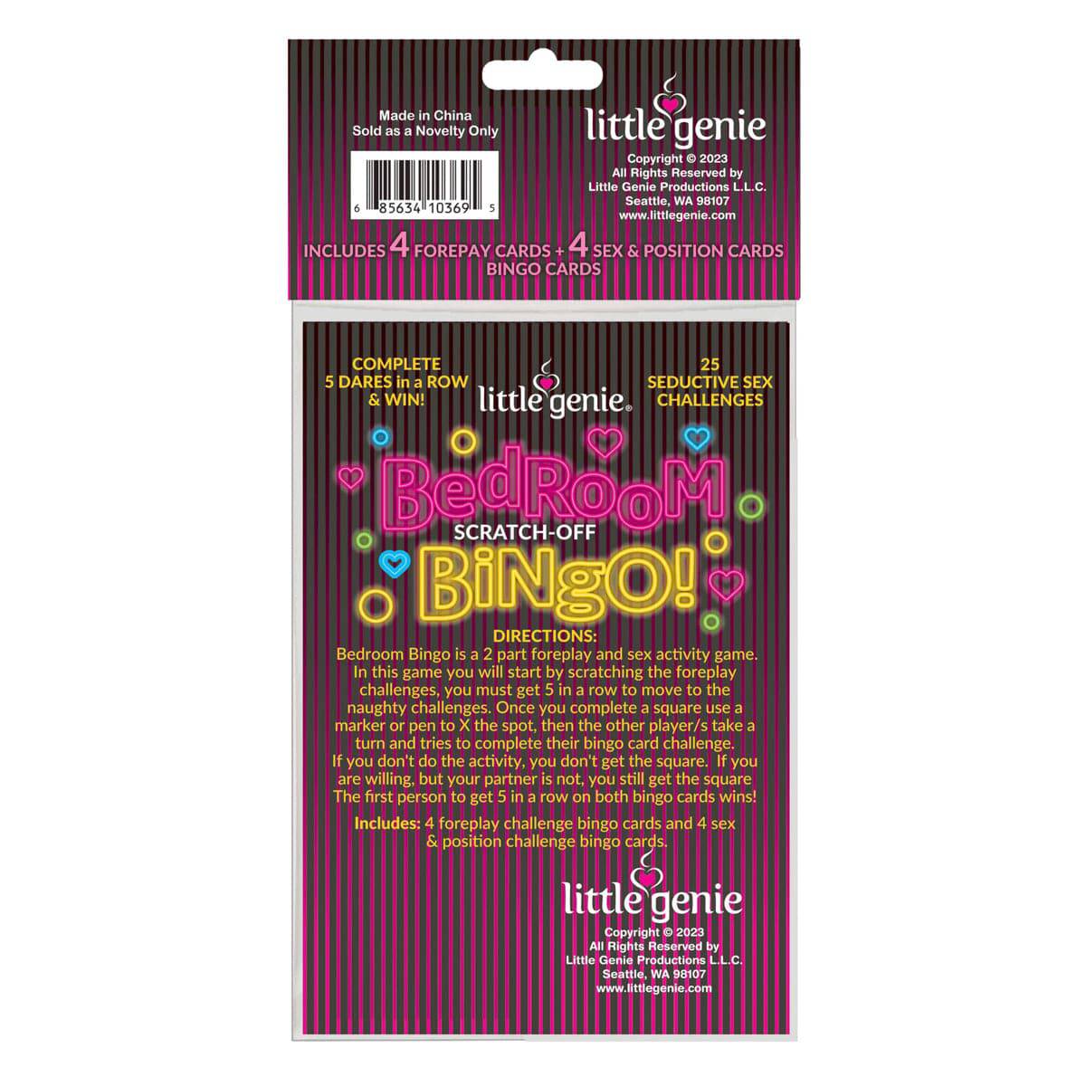 Bedroom Bingo Scratch Off Romance Game - Adult Outlet