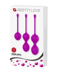 Pretty Love Kegel Ball Training Set - Purple