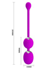 Pretty Love Willie Remote Control Kegel Balls - Purple