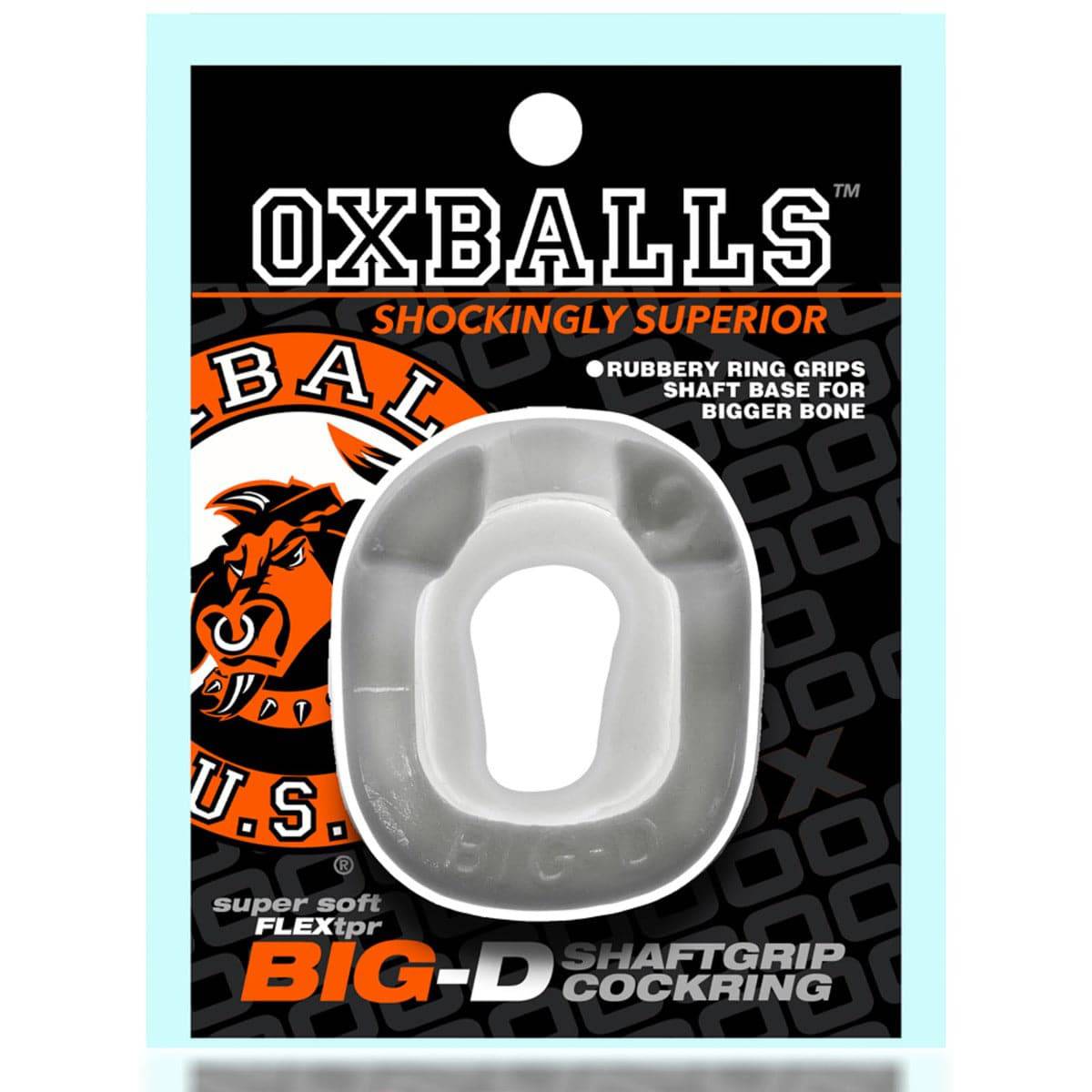 Oxballs Big-D Shaft Grip Cockring White - Adult Outlet