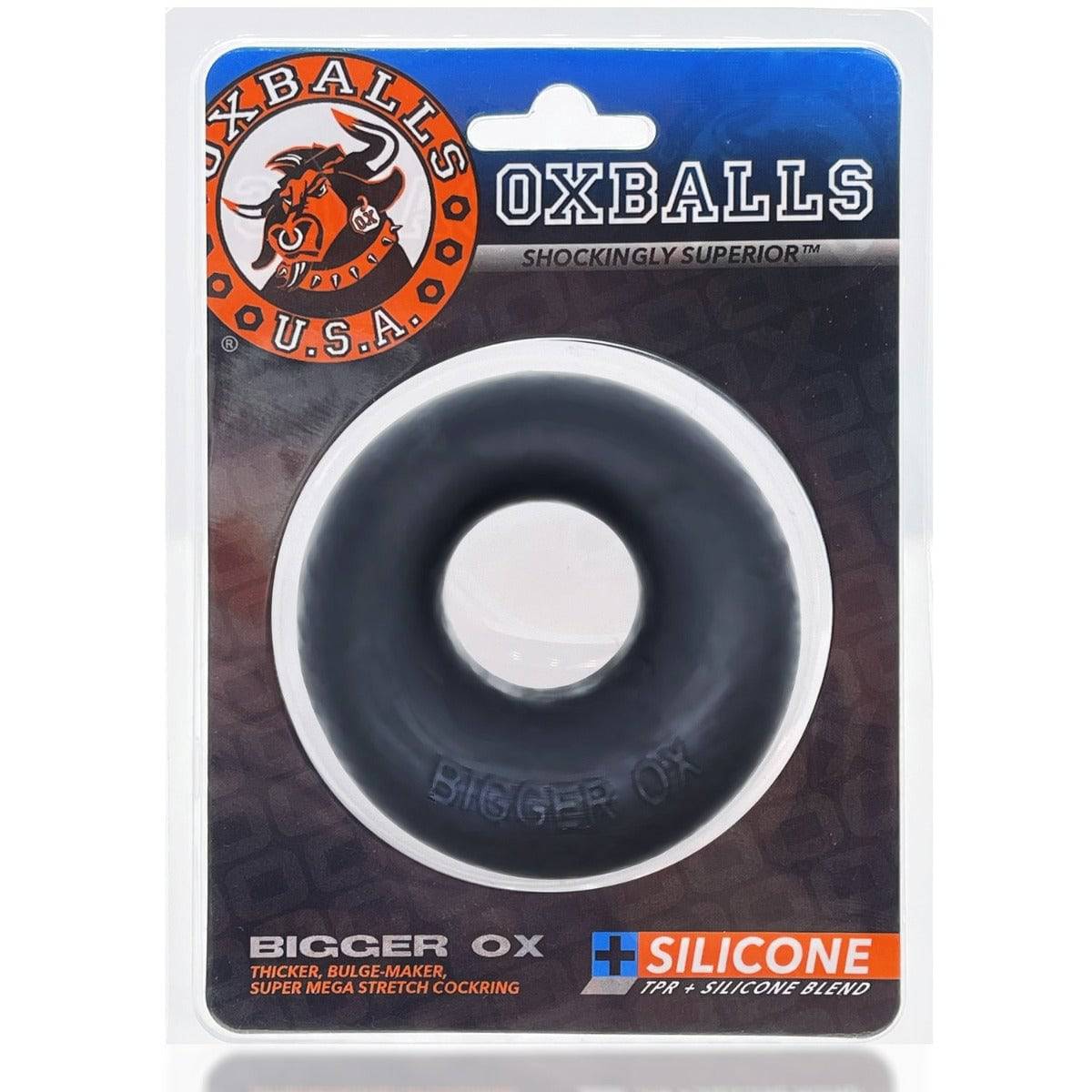 Oxballs Bigger Ox Thicker Bulge Maker Super Mega Stretch Cockring Black Ice - Adult Outlet