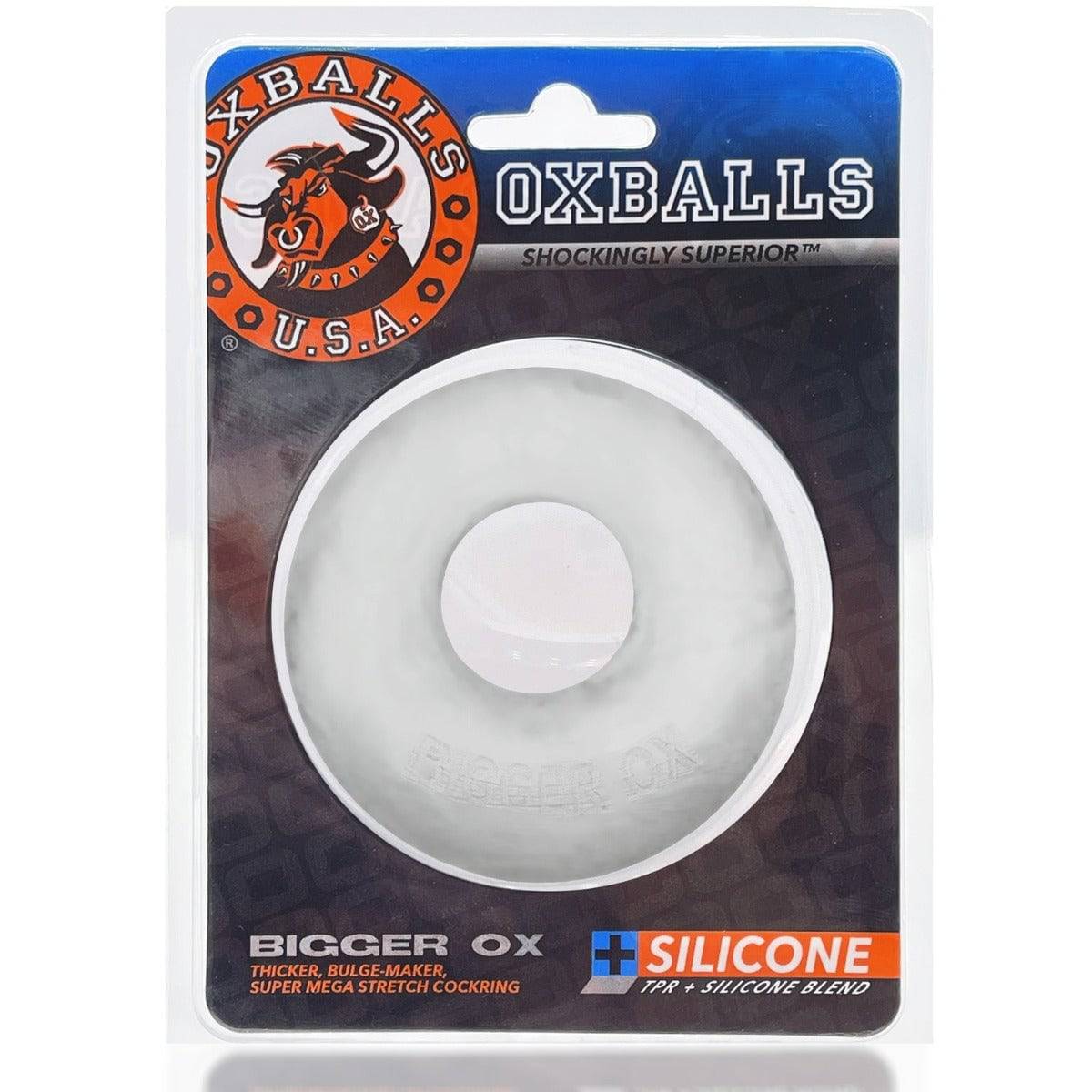 Oxballs Bigger Ox Thicker Bulge Maker Super Mega Stretch Cockring Clear Ice - Adult Outlet