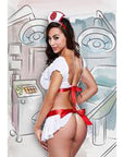 Baci Lingerie Cheeky Nurse Set White Red - Adult Outlet