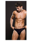 Envy Microfiber Thong Black M/L - Adult Outlet