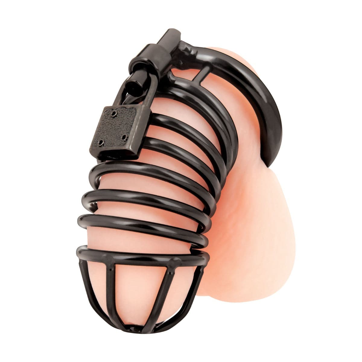 Blue Line Deluxe Chastity Cock Cage Black - Adult Outlet