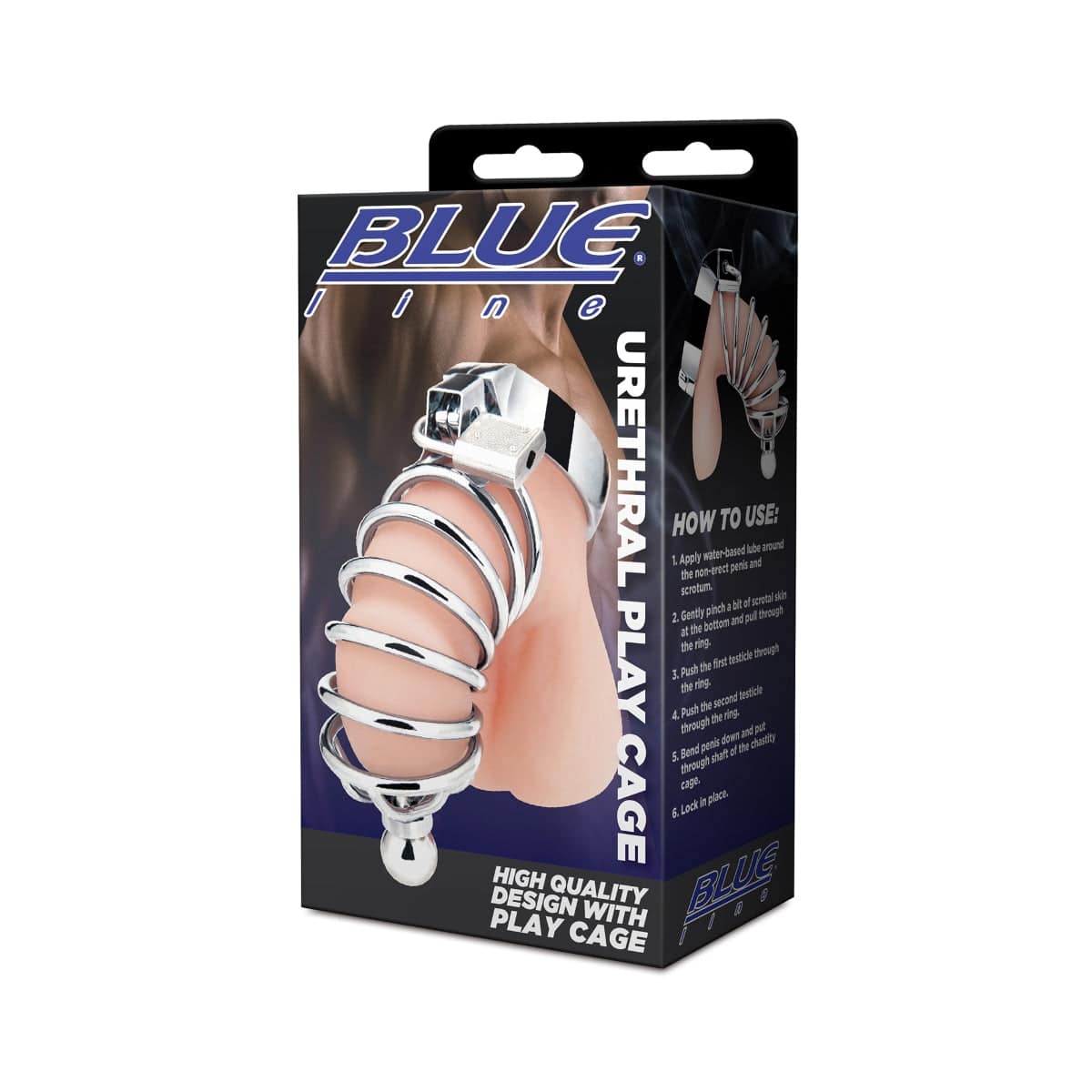 Blue Line Urethral Play Cock Cage - Adult Outlet