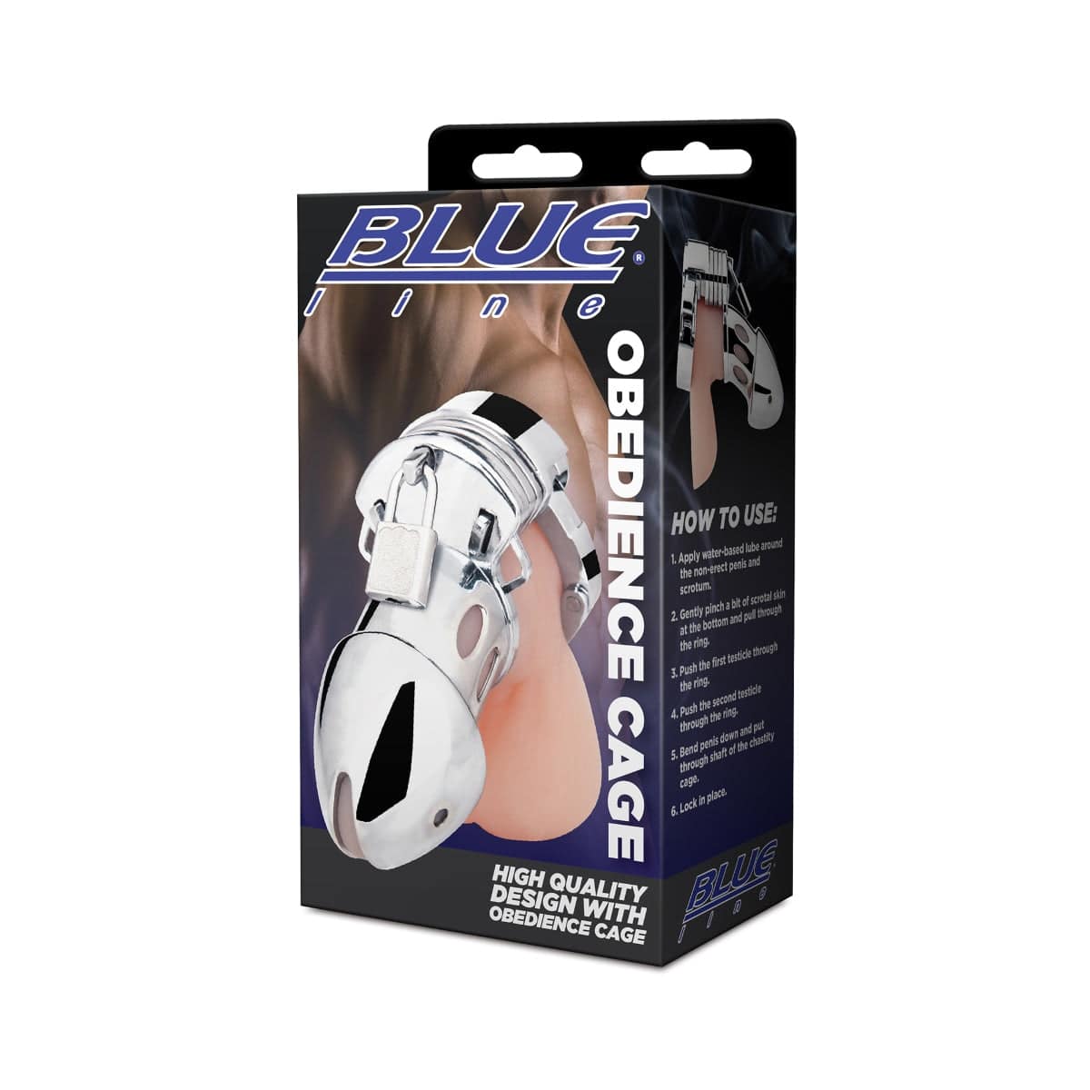 Blue Line Obedience Cock Cage - Adult Outlet