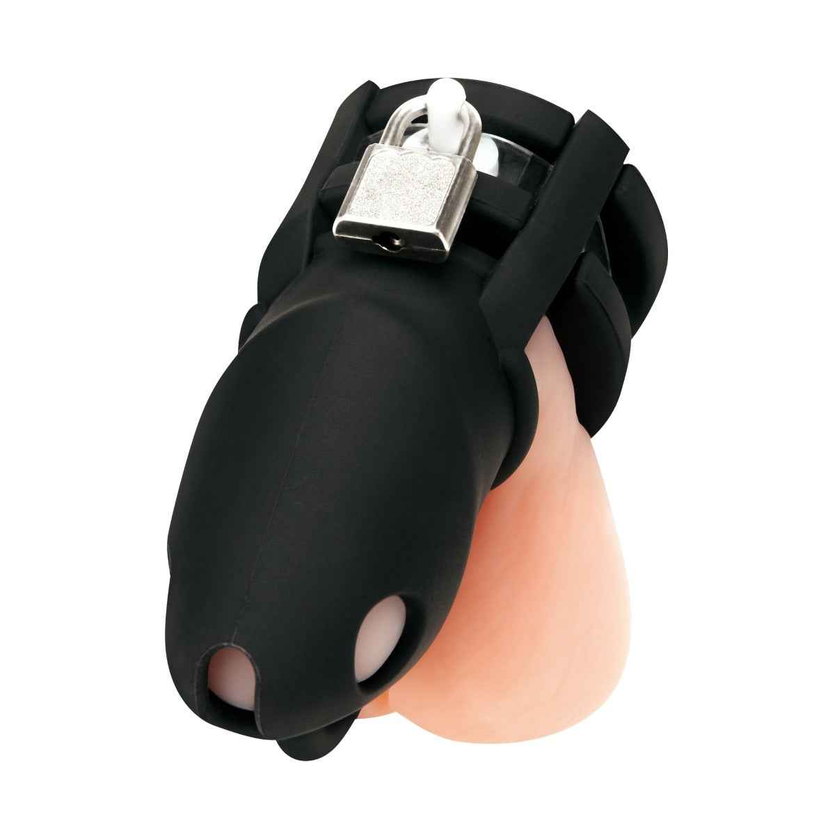 Blueline Silicone Small 2inch Cock Cage With Ball Divider Black