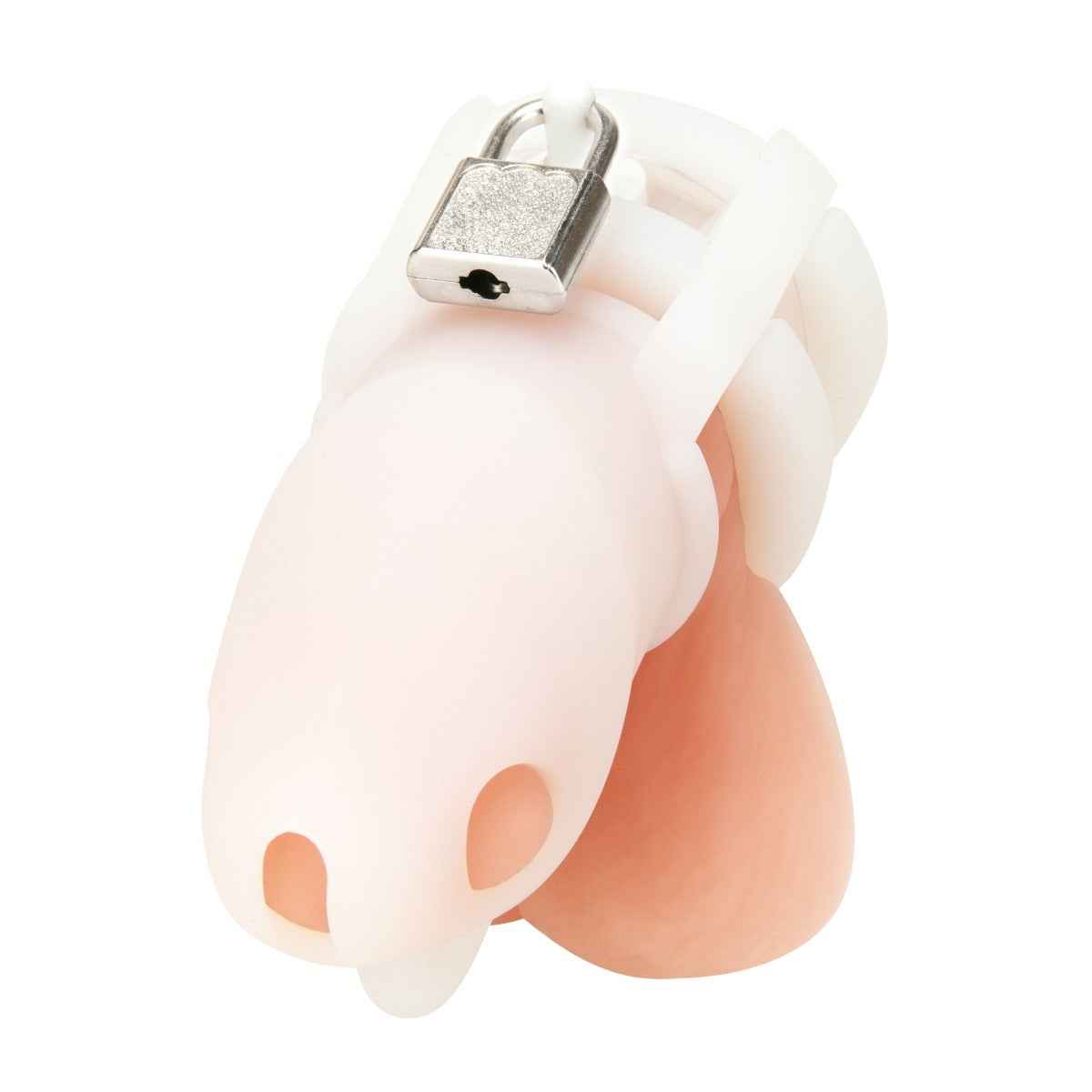 Blueline Silicone Small 2inch Cock Cage With Ball Divider White