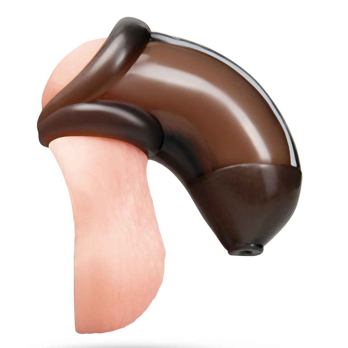 Blueline TPE Chastity Cage With Ball Loop And Pisshole