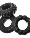 Oxballs Bonemaker 3-Pack Boner Cockring Kit Black - Adult Outlet