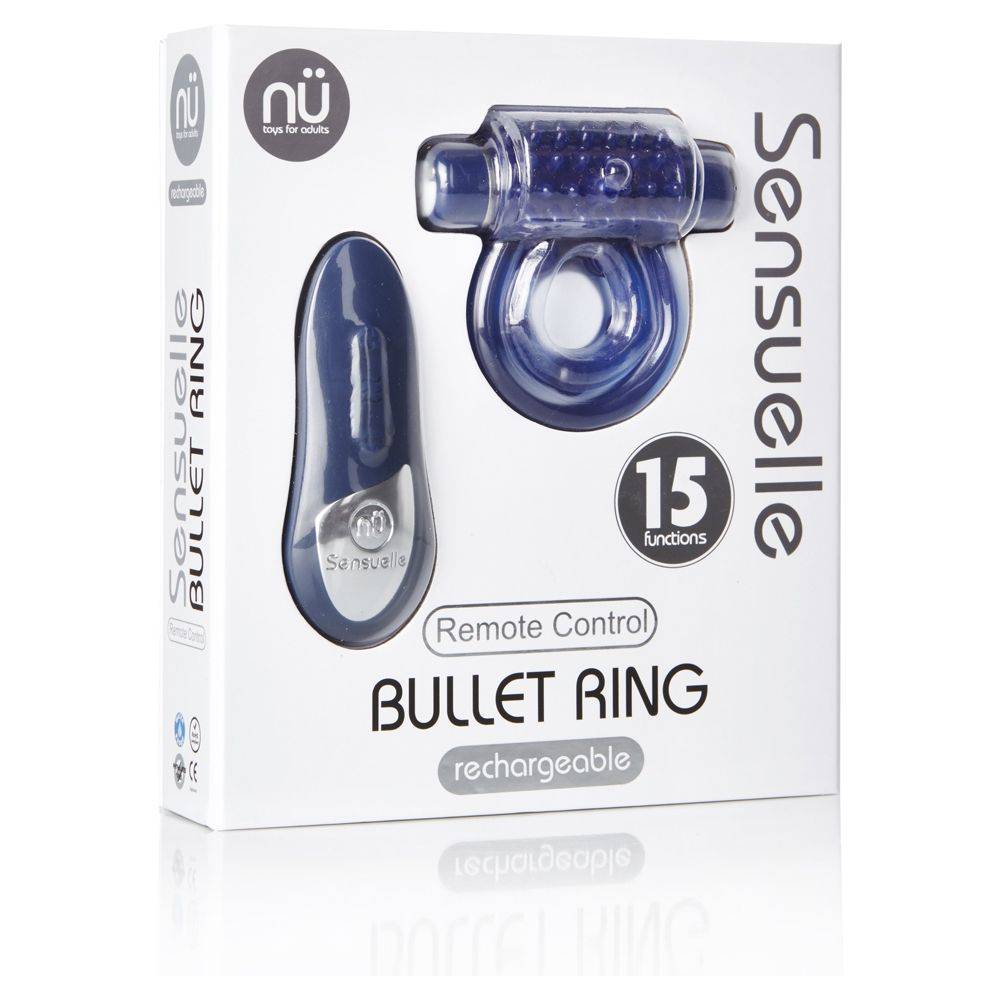 Nu Sensuelle Remote Control 15 Function Cockring Blue - Adult Outlet