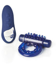 Nu Sensuelle Remote Control 15 Function Cockring Blue - Adult Outlet