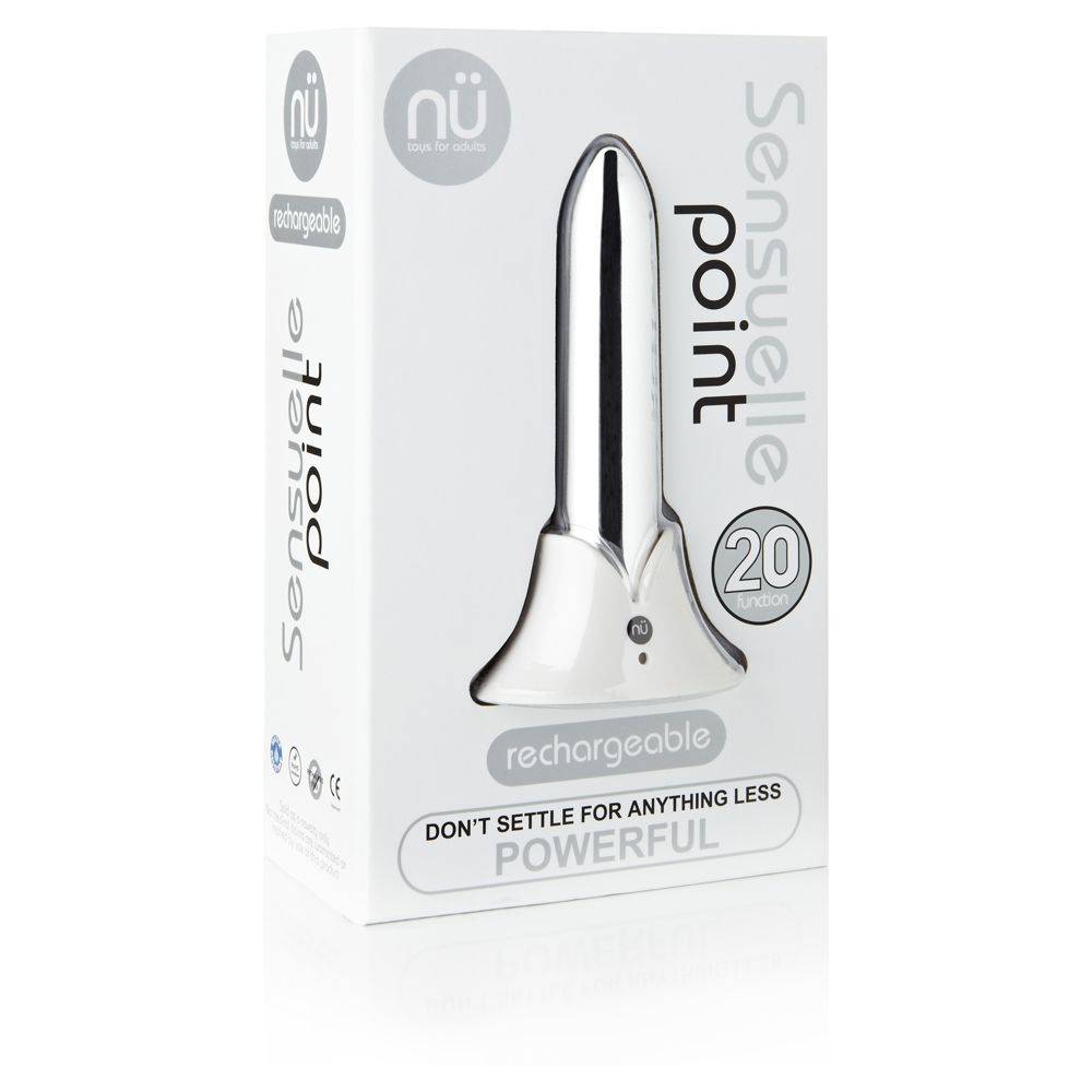 Nu Sensuelle Point 20 Function Bullet Silver - Adult Outlet