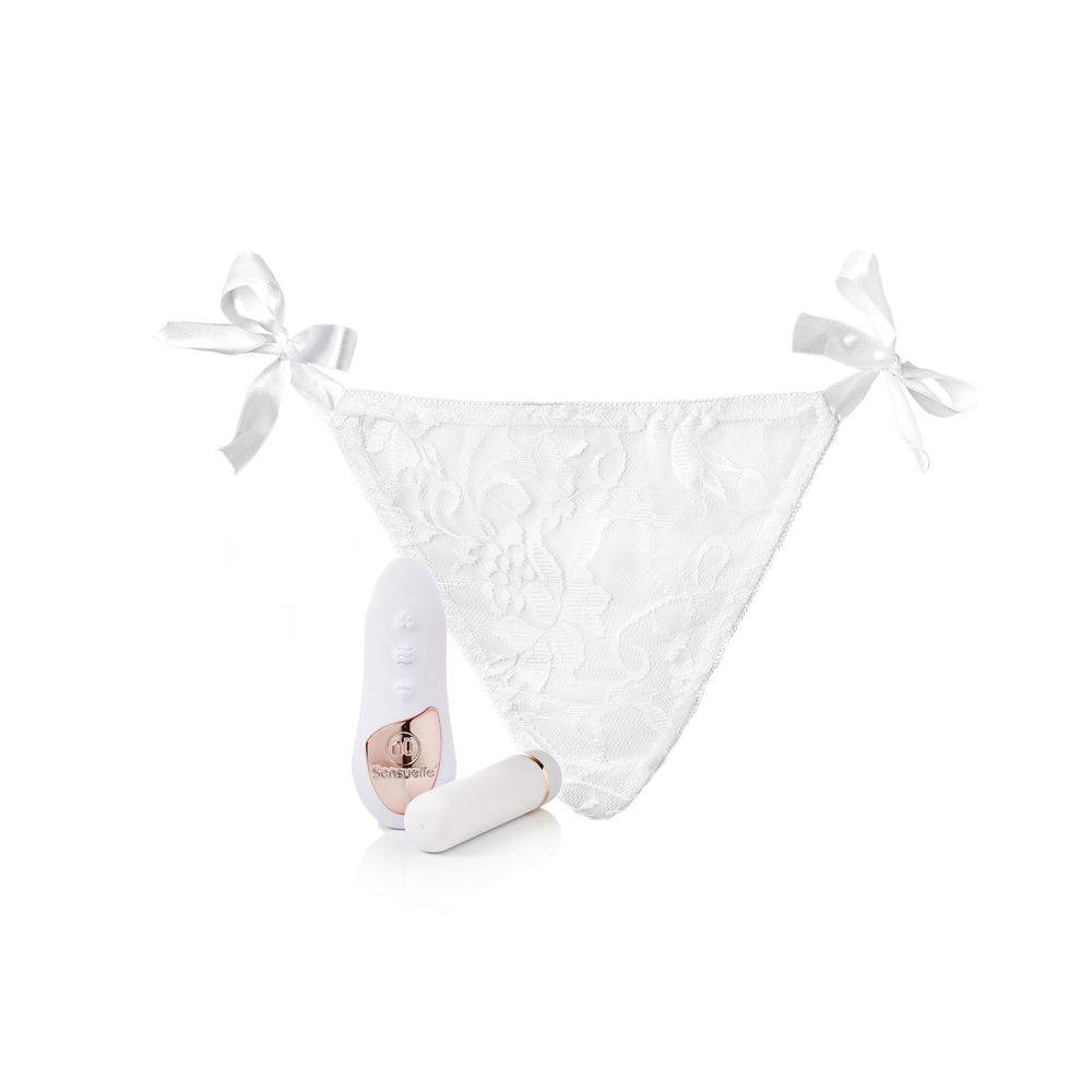 Nu Sensuelle Remote Control Pleasure Panty 15 Function White - Adult Outlet