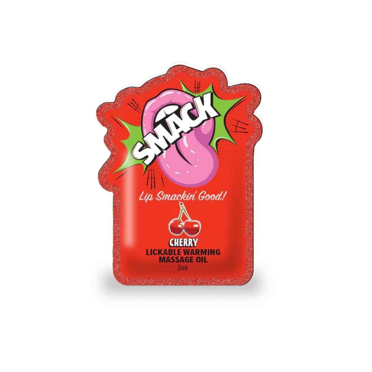 Smack Lickable Massage Oil 3ml Pouch Cherry