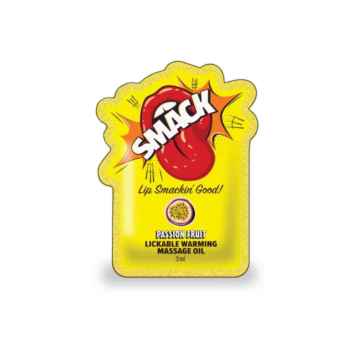 Smack Lickable Massage Oil 3ml Pouch Passion Fruit