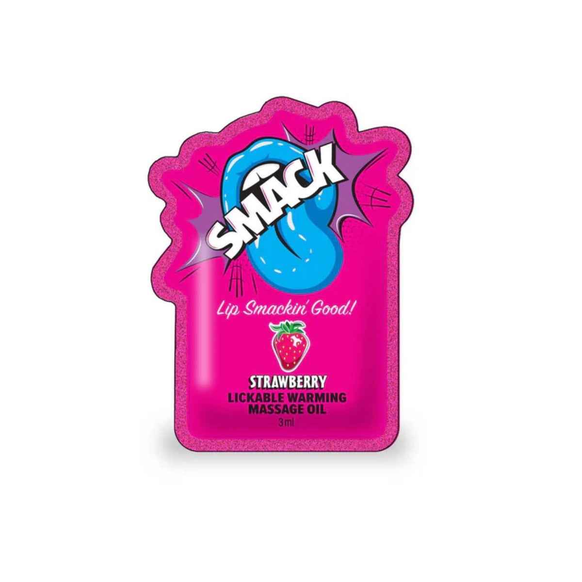 Smack Lickable Massage Oil 3ml Pouch Strawberry