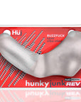 Hunkyjunk Buzzfuck Sling With Taint Vibe Vibrating Cock Sling Clear Ice - Adult Outlet