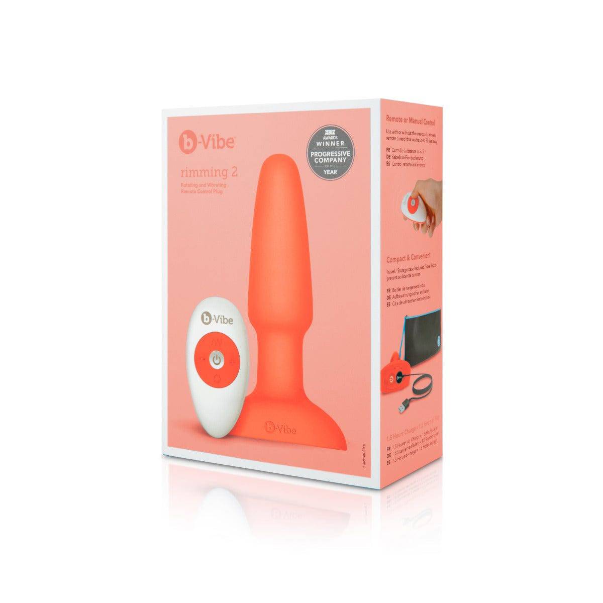 B-Vibe Rimming Plug Orange - Adult Outlet