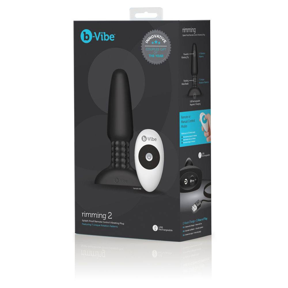 B-Vibe Rimming Plug Black - Adult Outlet