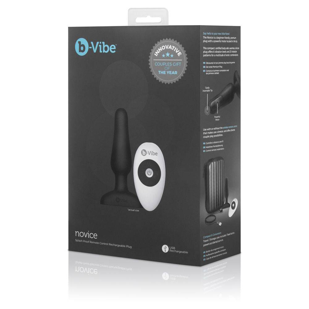 B-Vibe Novice Plug Black - Adult Outlet