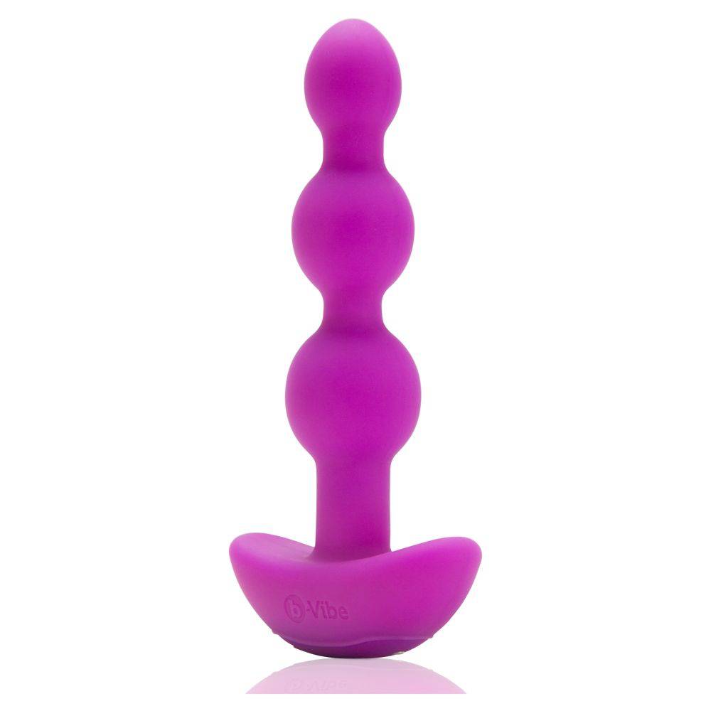 B-Vibe Triplet Anal Beads Fuchsia/Silver - Adult Outlet