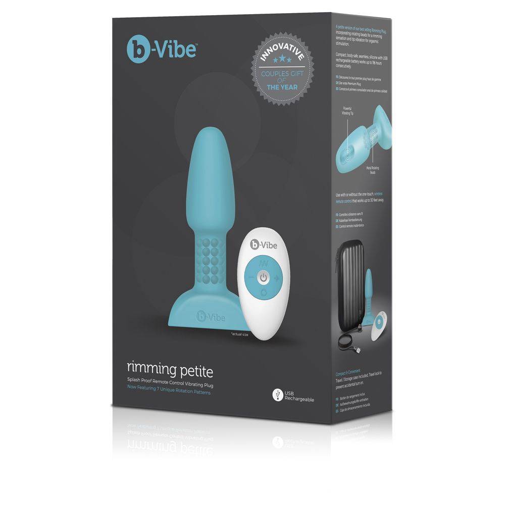 B-Vibe Rimming Petite Teal - Adult Outlet