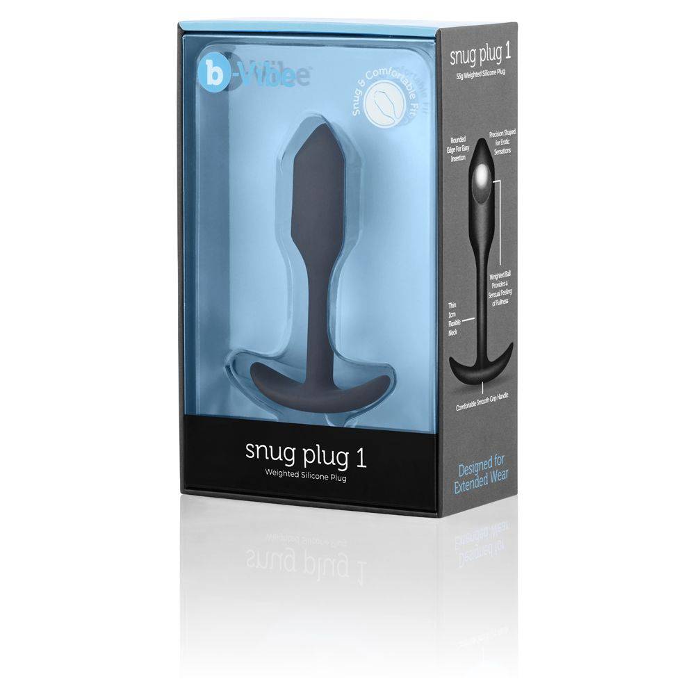 B-Vibe Snug Plug 1 Black - Adult Outlet