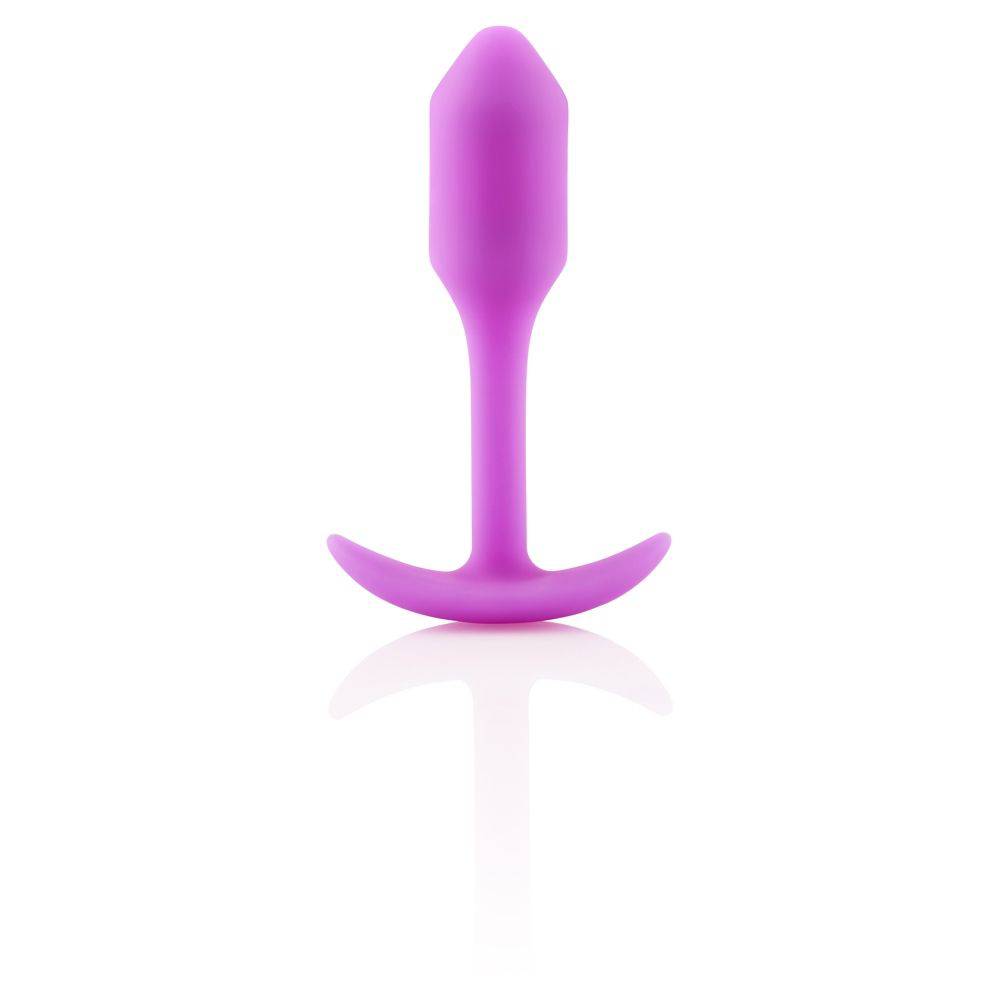 B-Vibe Snug Plug 1 Fuchsia/Silver - Adult Outlet