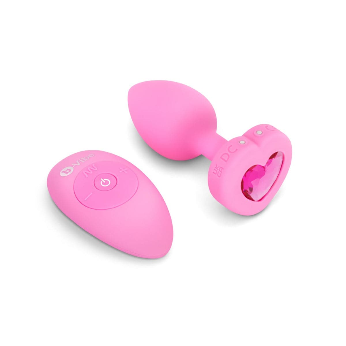 B-Vibe Vibrating Heart Plug Pink S/M - Adult Outlet