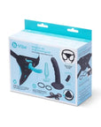 B-Vibe Strap It On Anal Training Kit 8 Pieces Set - Black/Blue