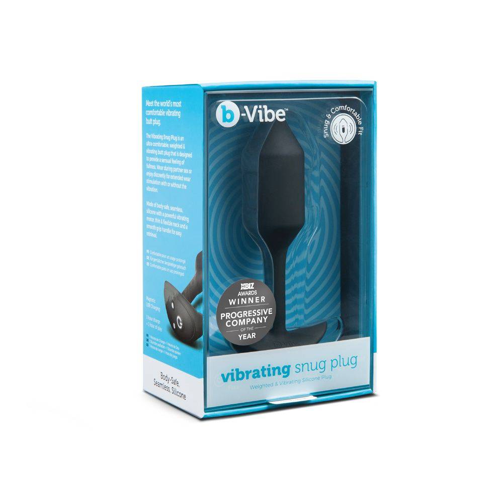 B-Vibe Vibrating Snug Plug Black Medium - Adult Outlet