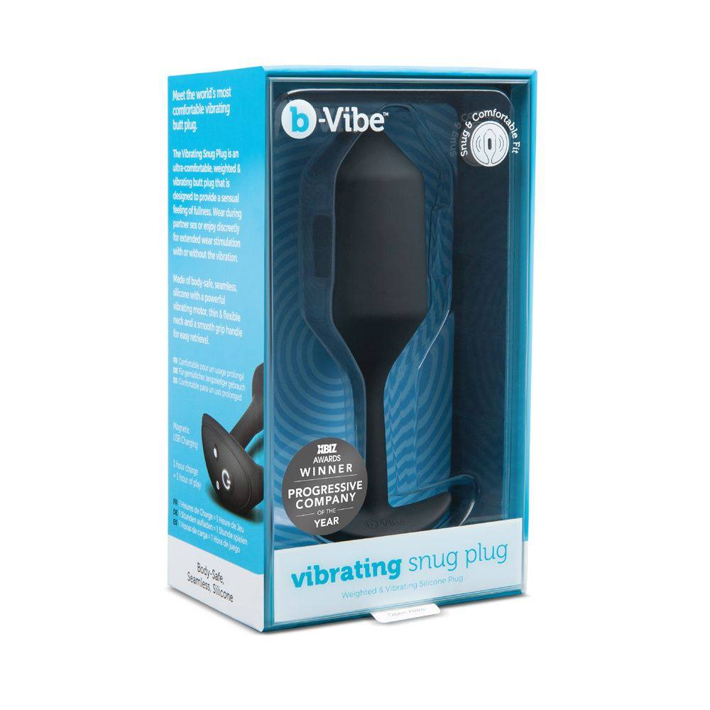 B-Vibe Vibrating Snug Plug Black XLarge - Adult Outlet