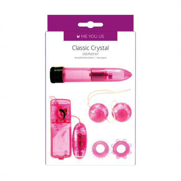 Me You Us Classic Crystal Couples Kit Pink - Adult Outlet