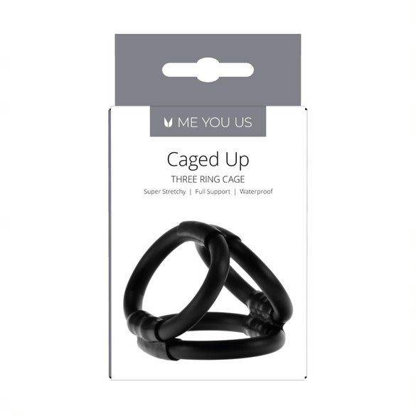 Me You Us Caged Up Cock Cage Black - Adult Outlet