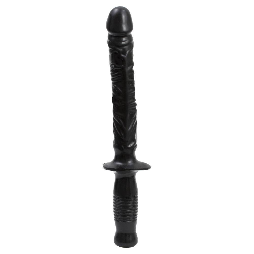 Doc Johnson Classic Man Handler Dildo Black 14.5In - Adult Outlet