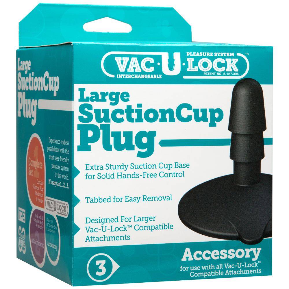 Doc Johnson Vac U Lock Suction Cup Plug Black - Adult Outlet